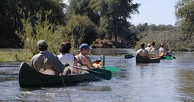 Canoeing on the Zambezi River