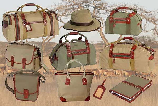 Canvas and leather luggage built for African safaris
