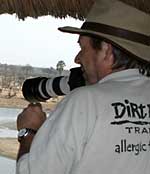 Wildlife photogapher with SLR
