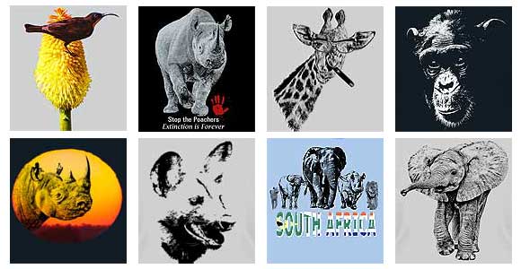 Africa Wildlife t-shirt designs